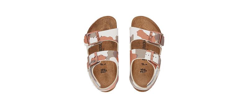 Milano Birkenstock Birko-flor Narrow Detske Červené Maskacove | SK 435ZUT